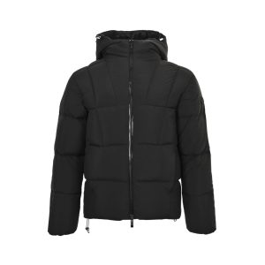 Moncler Cecaud Hooded Short Down Jacket- Black