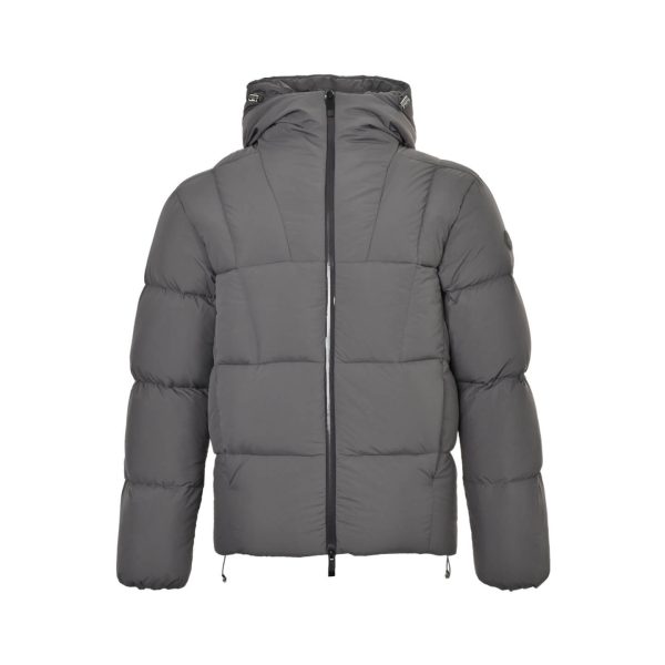 Moncler Cecaud Hooded Short Down Jacket- Gray