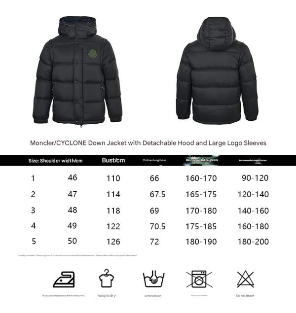 Moncler Cyclone 2-in-1 Hooded Short Down Jacket- Black