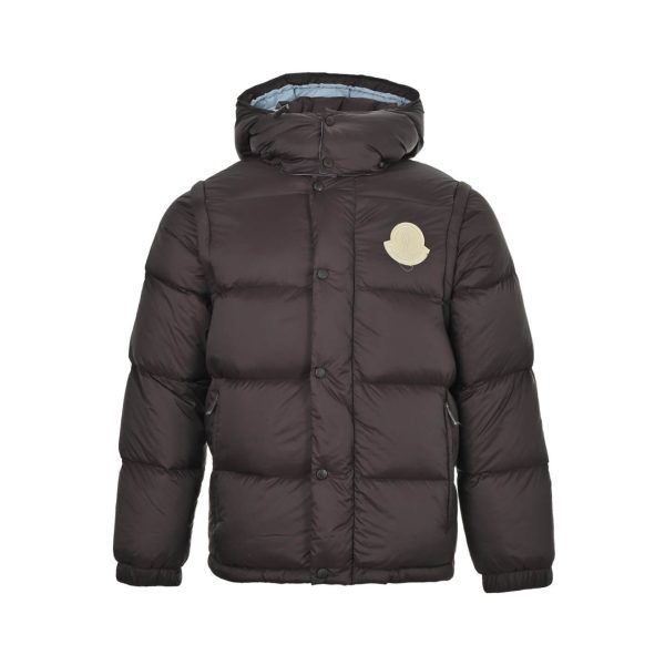 Moncler Cyclone 2-in-1 Hooded Short Down Jacket- Dark Blue