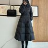 Moncler Faucon "Escaped Princess" Long Down Coat- Black