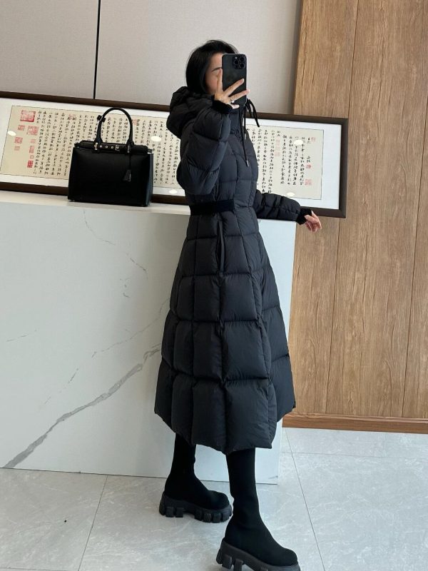Moncler Faucon "Escaped Princess" Long Down Coat- Black