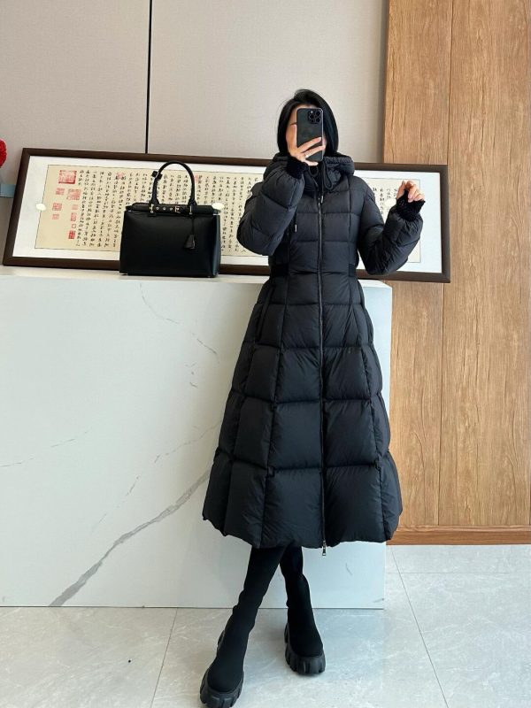 Moncler Faucon "Escaped Princess" Long Down Coat- Black