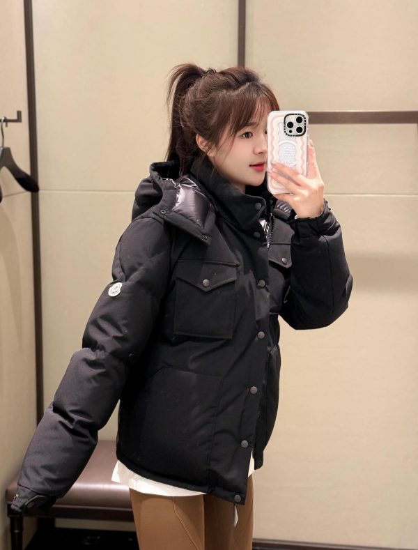 Moncler Fornas Rouge Double Pocket Hooded Down Jacket- Black