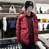 Moncler Fornas Rouge Double Pocket Hooded Down Jacket- Burgundy