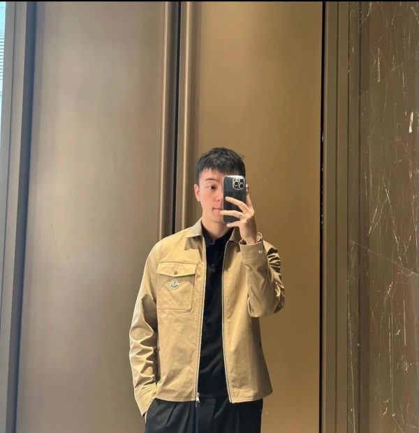 Moncler Gabardine Zip-Up Shirt Jacket- Beige (7) Moncler Gabardine Zip-Up Shirt Jacket- Beige