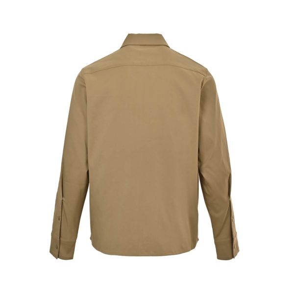 Moncler Gabardine Zip-Up Shirt Jacket- Beige (8) Moncler Gabardine Zip-Up Shirt Jacket- Beige