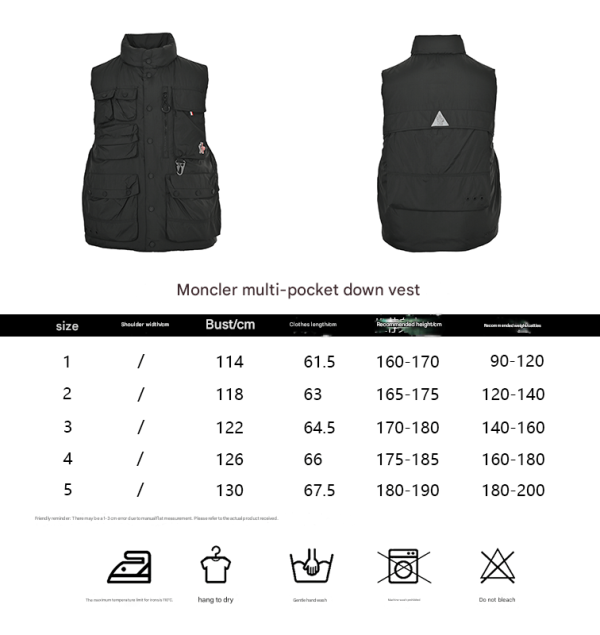 Moncler Grenoble Day-Namic Multi-Pocket Down Vest- Brown