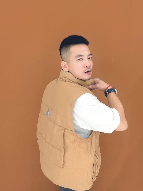 Moncler Grenoble Day-Namic Multi-Pocket Down Vest- Brown