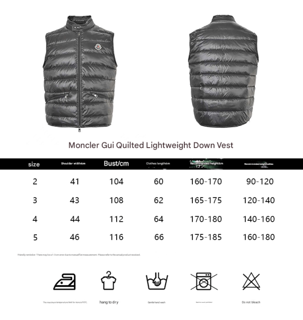 Moncler Gui Gilet Down Vest- Dark Grey