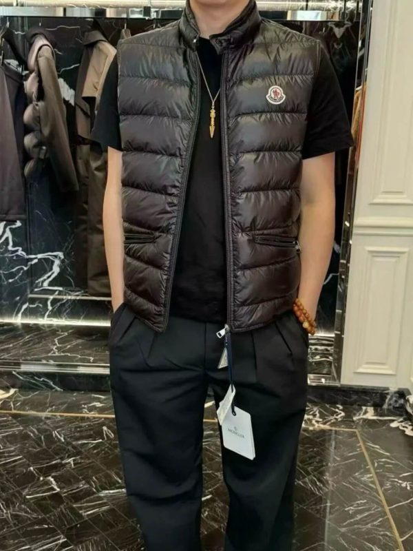 Moncler Gui Gilet Down Vest- Dark Grey