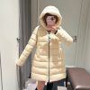 Moncler Hooded Quilted Down Jacket- Light Beige