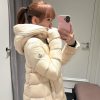 Moncler Hooded Quilted Down Jacket- Light Beige