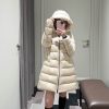 Moncler Hooded Quilted Down Jacket- Light Beige