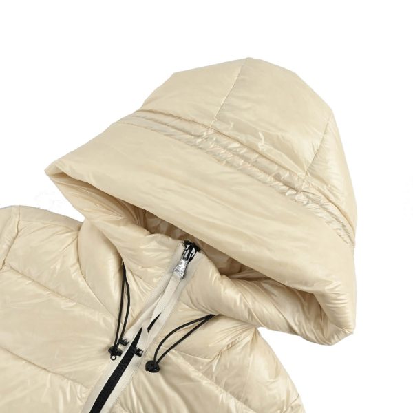 Moncler Hooded Quilted Down Jacket- Light Beige