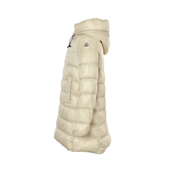 Moncler Hooded Quilted Down Jacket- Light Beige