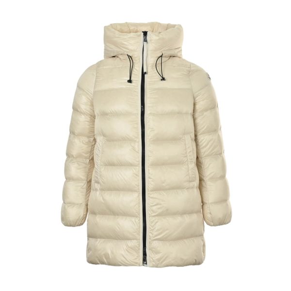 Moncler Hooded Quilted Down Jacket- Light Beige