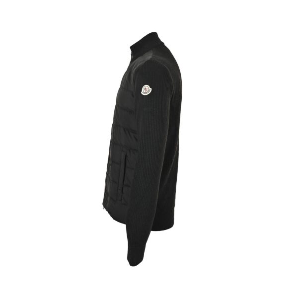 Moncler Knit Patchwork Down Jacket- Black