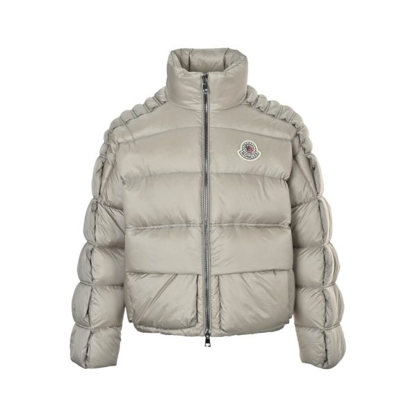 Moncler Maya 3D Quilted Zipper Down Jacket- Gray