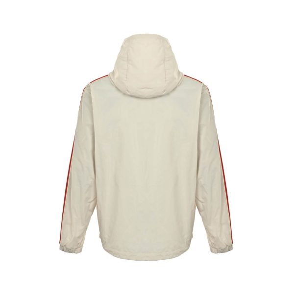 Moncler Olan Webbing Nylon Hooded Jacket- White