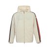 Moncler Olan Webbing Nylon Hooded Jacket- White