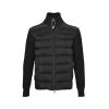 Moncler Padded Wool & Cashmere Zip-Up Cardigan- Black