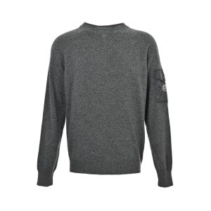 Moncler Wool Cashmere Pocket Sweater- Dark Grey