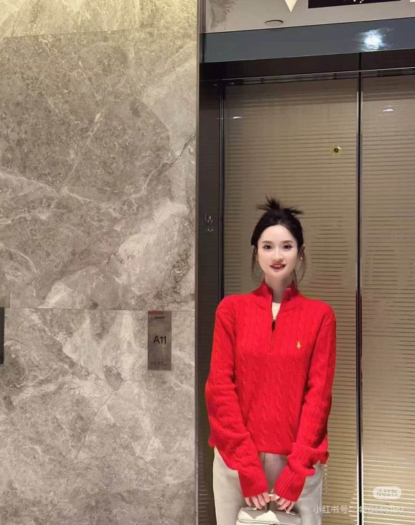 Polo Ralph Lauren Cable-Knit Quarter-Zip Sweater- Red (1) Polo Ralph Lauren Cable-Knit Quarter-Zip Sweater- Red