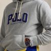 Polo Ralph Lauren Logo Fleece Hoodie- Grey