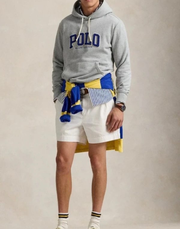 Polo Ralph Lauren Logo Fleece Hoodie- Grey