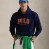 Polo Ralph Lauren Logo Fleece Hoodie- Navy Blue