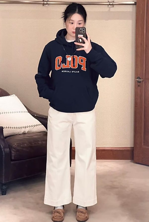 Polo Ralph Lauren Logo Fleece Hoodie- Navy Blue