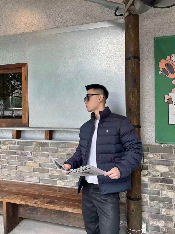 Polo Ralph Lauren Men's Colden Short Puffer Jacket- Navy Blue