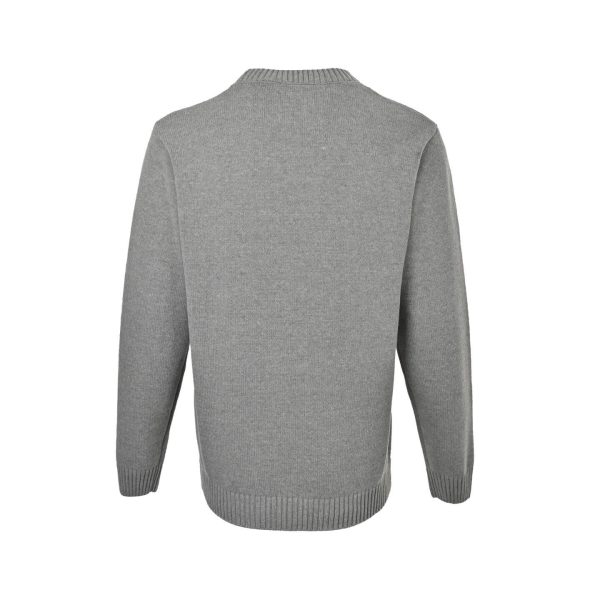Prada Cashmere and Wool Logo Crew-neck Sweater- Gray