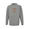 Prada Cashmere and Wool Logo Crew-neck Sweater- Gray