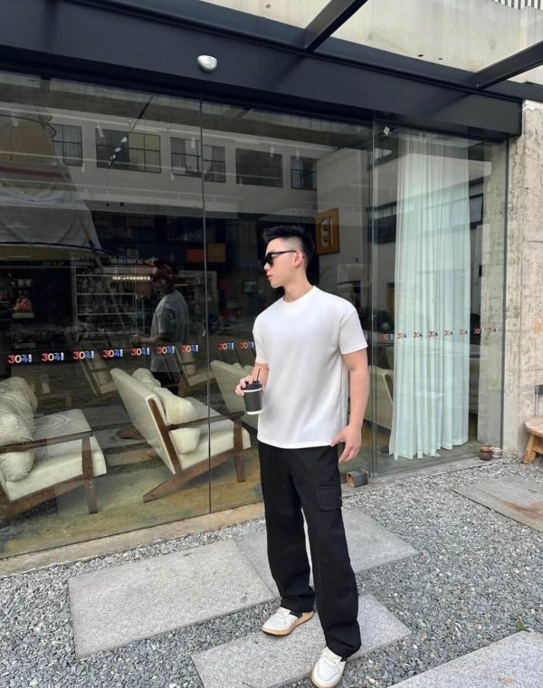 Prada Drill Cargo Pocket Triangle Trousers- Black (4) Prada Drill Cargo Pocket Triangle Trousers- Black