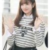 Prada Logo Striped Wool and Cashmere Sweater- White (2) Prada Logo Striped Wool and Cashmere Sweater- White