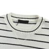 Prada Logo Striped Wool and Cashmere Sweater- White (4) Prada Logo Striped Wool and Cashmere Sweater- White