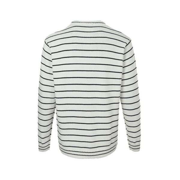 Prada Logo Striped Wool and Cashmere Sweater- White (7) Prada Logo Striped Wool and Cashmere Sweater- White