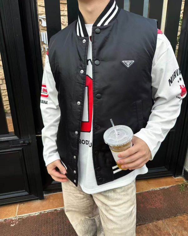 Prada Re-Nylon Triangle Logo Vest- Black