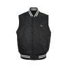 Prada Re-Nylon Triangle Logo Vest- Black