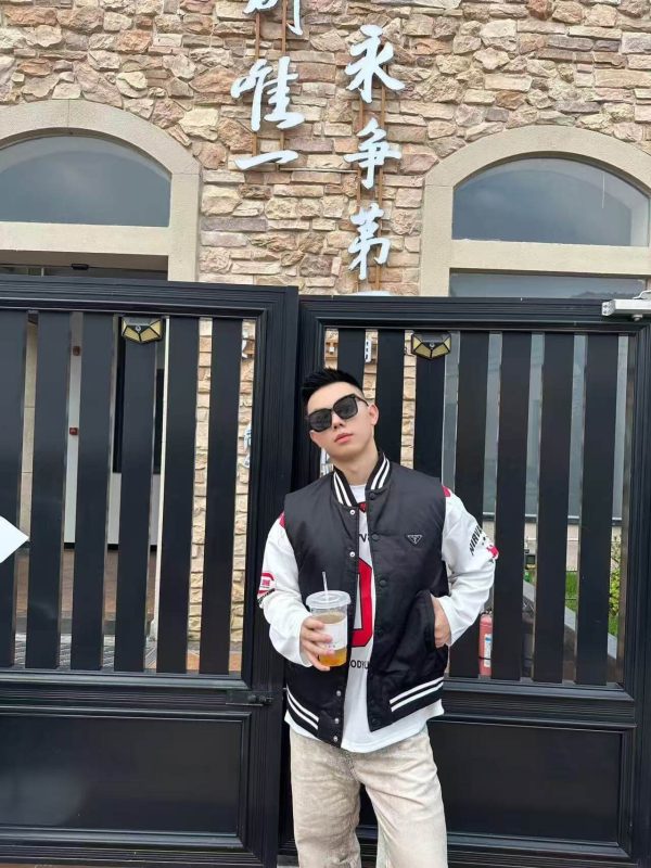 Prada Re-Nylon Triangle Logo Vest- Black