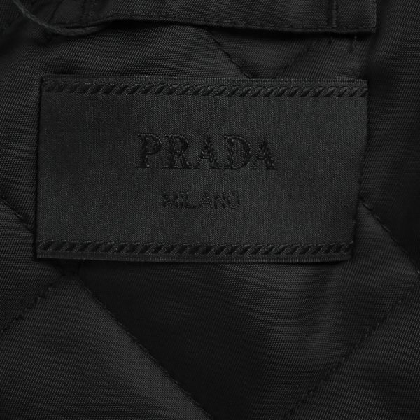 Prada Re-Nylon Triangle Logo Vest- Black