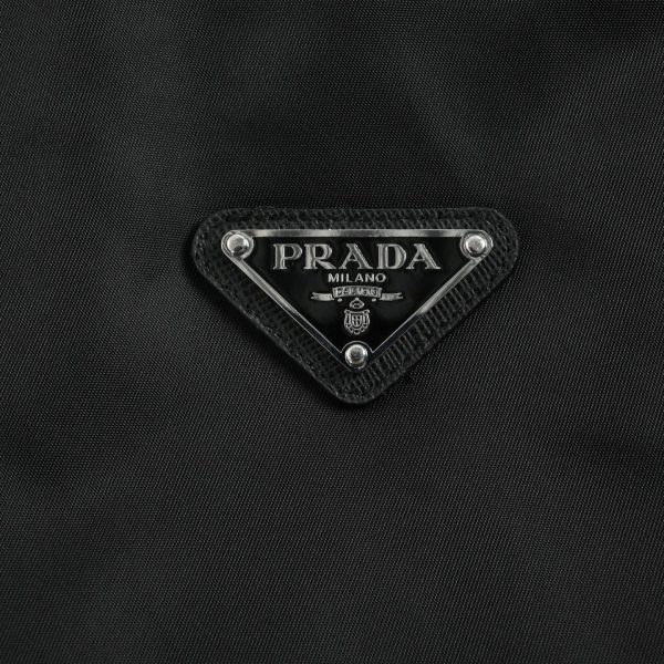 Prada Re-Nylon Triangle Logo Vest- Black