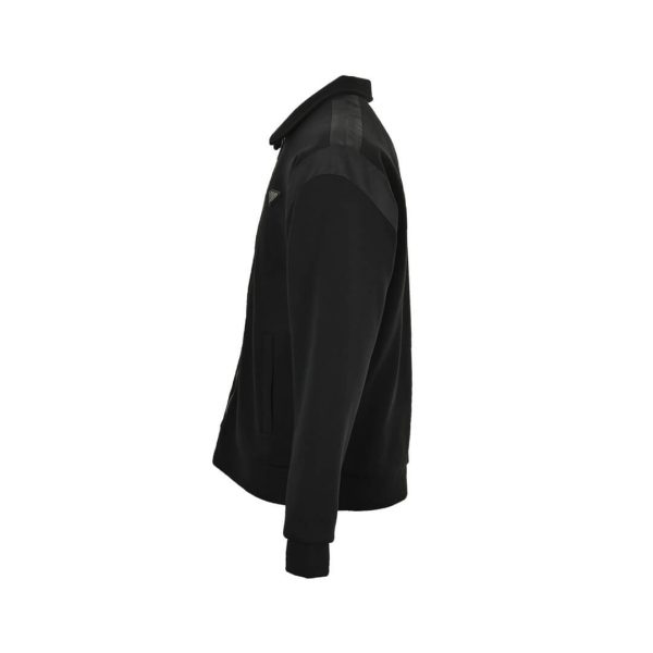Prada Technical Cotton and Re-Nylon Cardigan- Black (9) Prada Technical Cotton and Re-Nylon Cardigan- Black