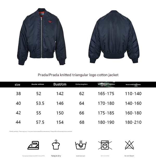 Prada Triangular logo-patch Bomber Jacket- Dark Blue (1) Prada Triangular logo-patch Bomber Jacket- Dark Blue