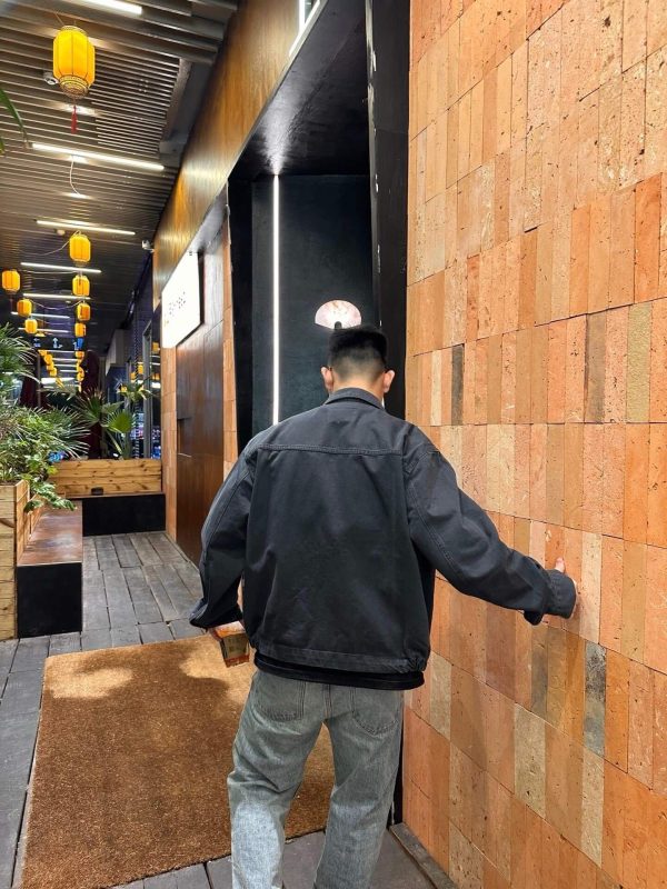 Prada Zipper Denim Blouson Jacket- Black