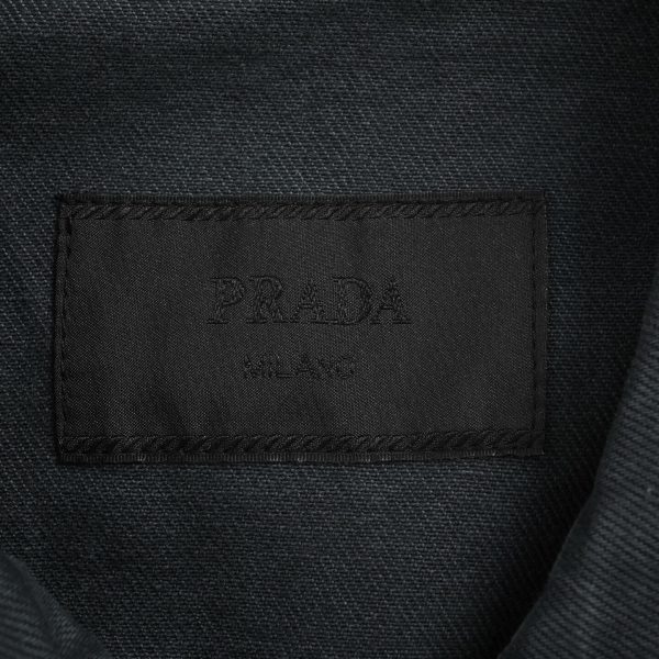Prada Zipper Denim Blouson Jacket- Black