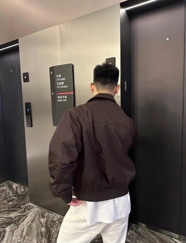 Prada Zipper Pocket Re-Nylon Blouson Jacket- Brown (1) Prada Zipper Pocket Re-Nylon Blouson Jacket- Brown