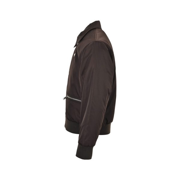 Prada Zipper Pocket Re-Nylon Blouson Jacket- Brown (10) Prada Zipper Pocket Re-Nylon Blouson Jacket- Brown